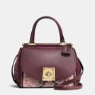 Coach Drifter Top Handle Satchel In Colorblock Exotic Embossed Leather
