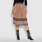 Coach Tulip Print Pleated Skirt
