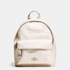Coach Mini Campus Backpack In Croc Embossed Leather