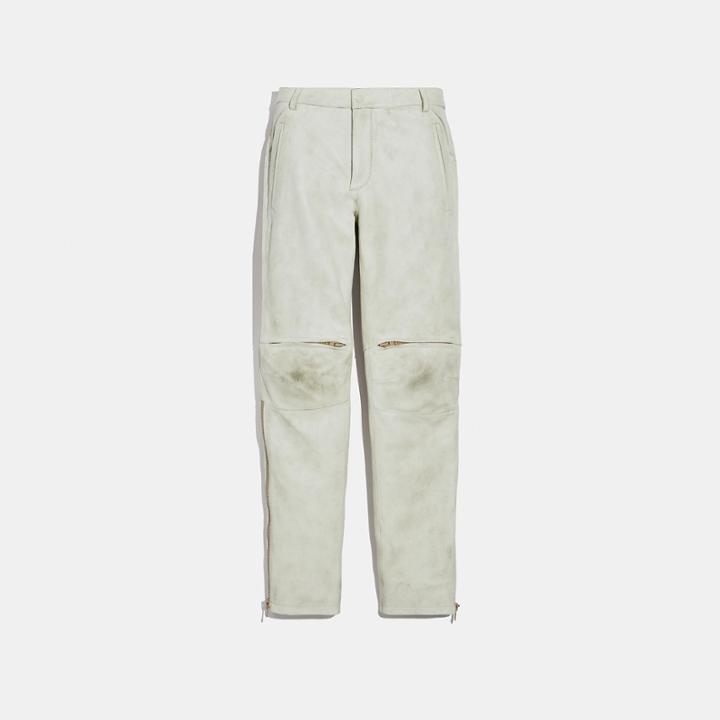 Coach Leather Moto Pants