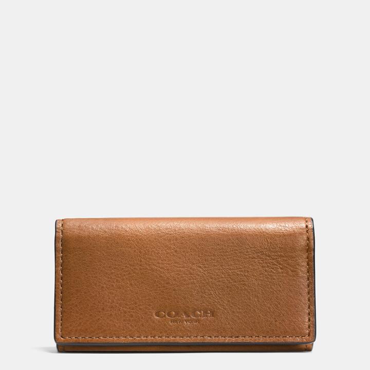 Coach 4 Ring Key Case In Sport Calf Leather