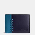 Coach Rip And Repair Slim Billfold Wallet In Sport Calf Leather