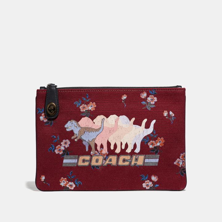 Coach Turnlock Pouch 26 With Shadow Rexy