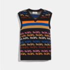 Coach Rainbow Horse And Carriage Sweater Vest