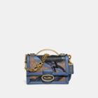 Coach Riley Top Handle 22 In Signature Canvas With Lightning Cloud Applique And Snakeskin Detail