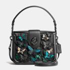Coach Butterfly Applique Page Crossbody In Glovetanned Leather