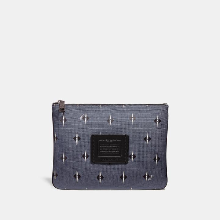 Coach Multifunctional Pouch With Ikat Geo Print