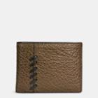 Coach Rip And Repair Slim Billfold Wallet In Buffalo Embossed Leather