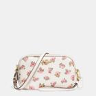 Coach Crossbody Clutch In Flower Patch Print Coated Canvas