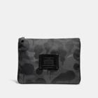 Coach Large Multifunctional Pouch In Cordura Fabric With Wild Beast Print