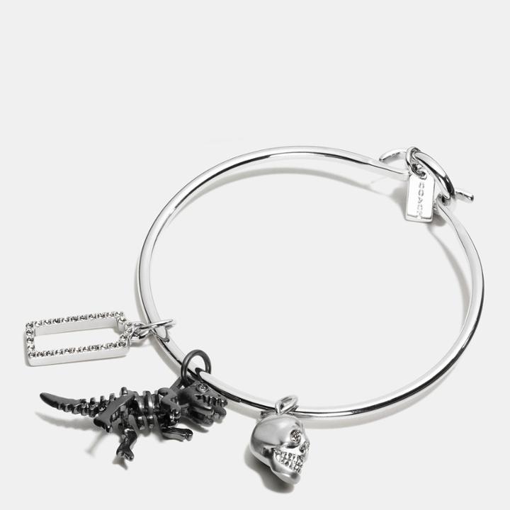 Coach Rexy Skull Hoop Bangle Charm Set