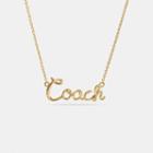 Coach Plaque Necklace