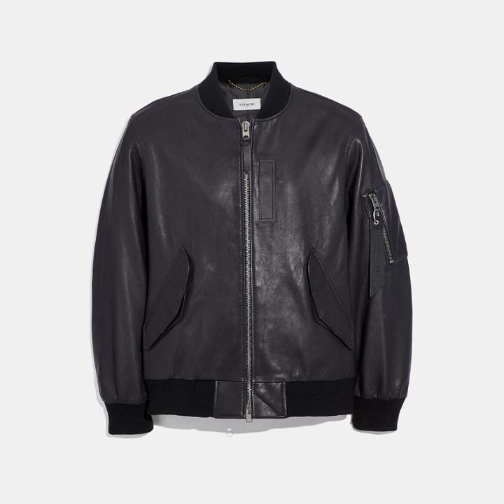 Coach Leather Ma-1 Jacket
