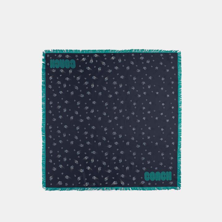 Coach Magic Star Silk Square Scarf