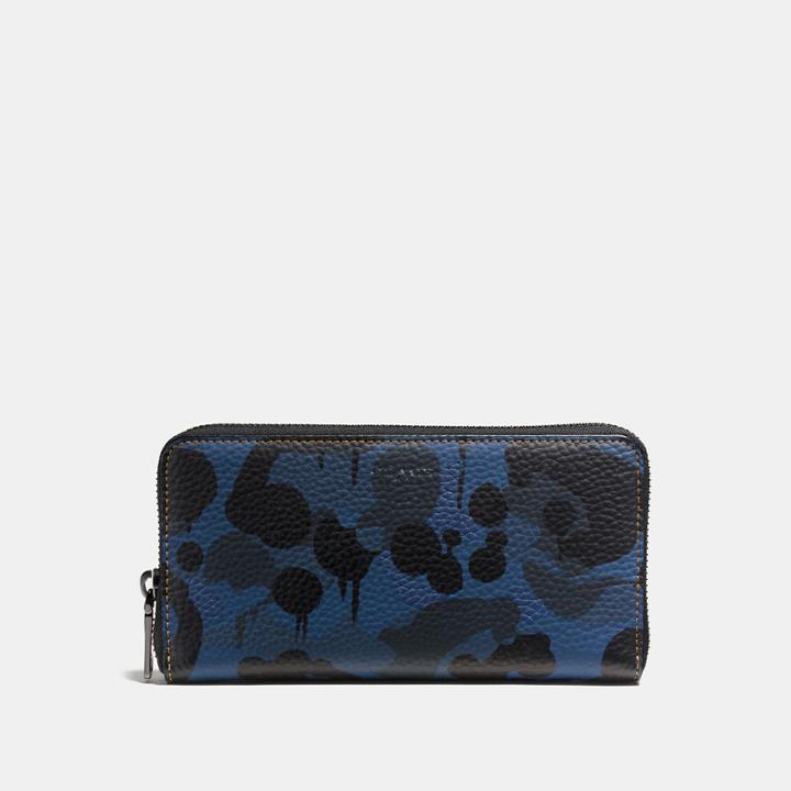 Coach Accordion Wallet With Denim Wild Beast Print
