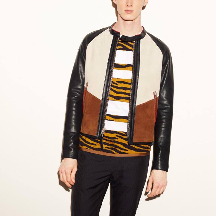 Coach 1941 Patched Zip Racer Jacket