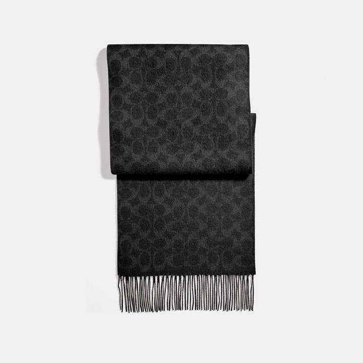 Coach Reversible Signature Cashmere Muffler