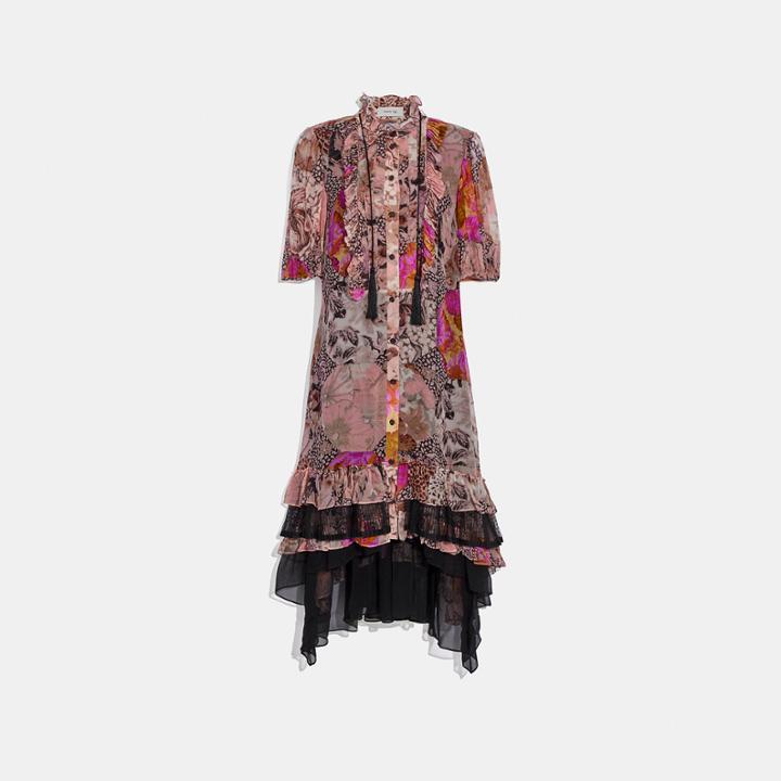 Coach Long Tent Dress With Kaffe Fassett Print