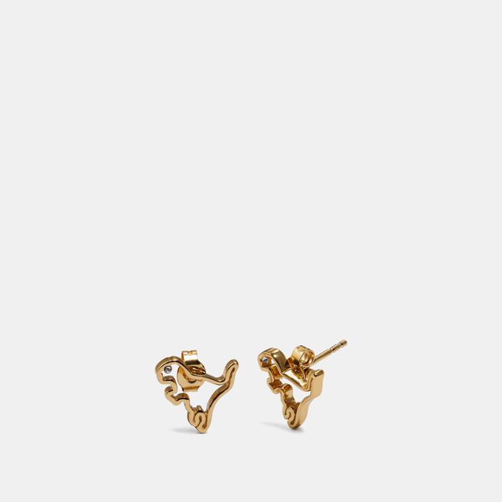 Coach Demi-fine Cutout Rexy Earrings
