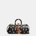 Coach Kisslock Satchel 38 In Glovetanned Leather With Duck Print