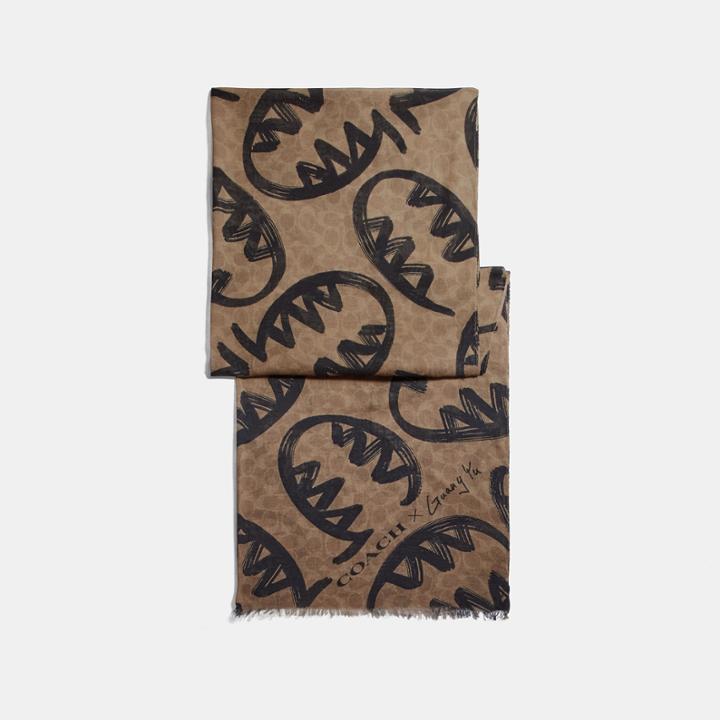 Coach Signature Scarf With Rexy By Guang Yu