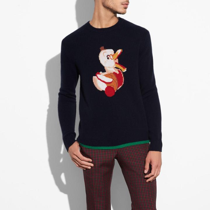Coach Duck Intarsia Sweater