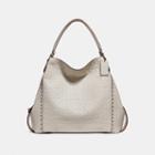 Coach Edie Shoulder Bag 42 In Signature Leather With Border Rivets