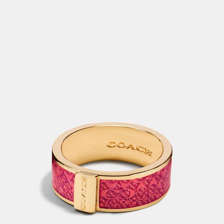 Coach Enamel Signature Ring