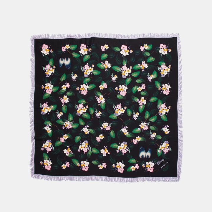 Coach Disney X Coach Forest Floral Fringe Scarf