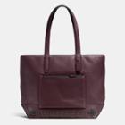 Coach Metropolitan Soft Tote In Pebble Leather With Western Rivets