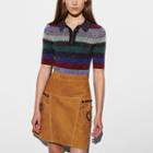 Coach Striped Rib Polo Sweater