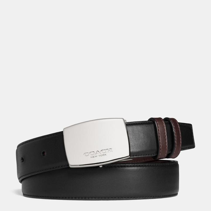 Coach Dress Plaque Cut-to-size Reversible Smooth Leather Belt