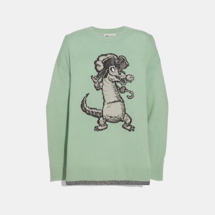 Coach Disney X Coach Crocodile Oversized Intarsia Sweater