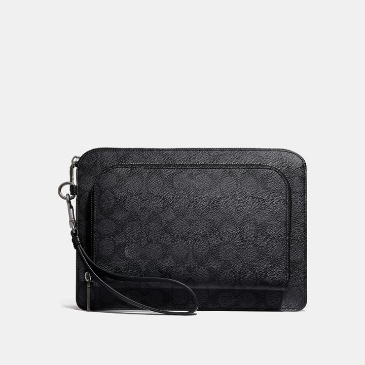Coach Kennedy Pouch In Signature Canvas