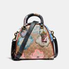 Coach Marleigh Satchel In Signature Canvas With Kaffe Fassett Print
