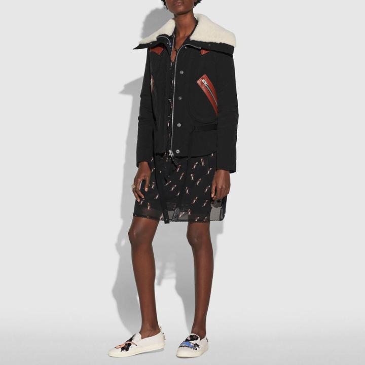 Coach Puffer Jacket With Shearling