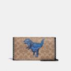 Coach Callie Foldover Chain Clutch In Signature Canvas With Rexy By Zhu Jingyi