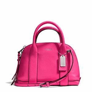 Coach - Bleecker Pbld Lthr Mini Preston Satchel Sv/pink Ruby