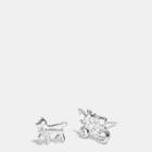 Coach Sterling Pave Horse And Carriage Stud Earrings