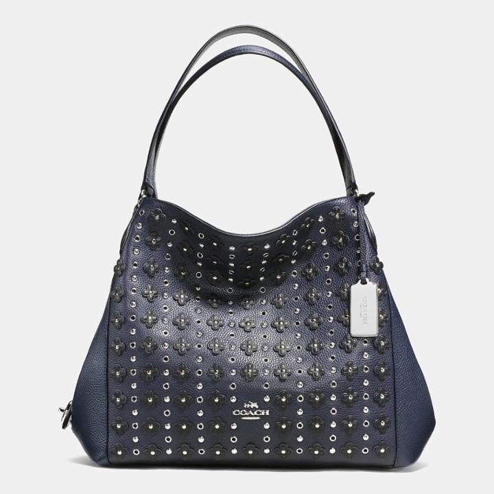 Coach Edie Shoulder Bag 31 In Floral Rivets Leather