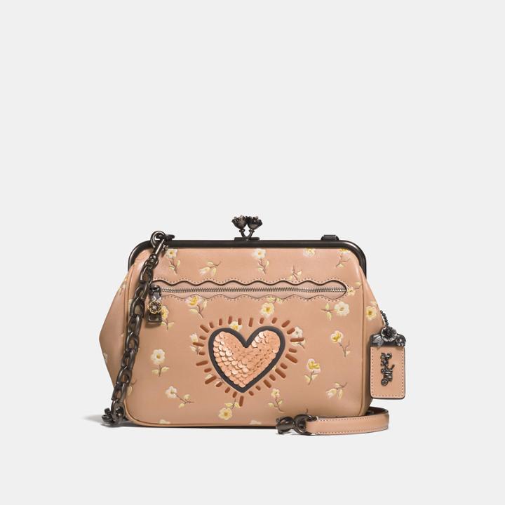 Coach X Keith Haring Kisslock Crossbody With Vintage Prairie Print