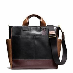 Coach   Bleecker Lthr And Suede Utility Tote Black Fawn