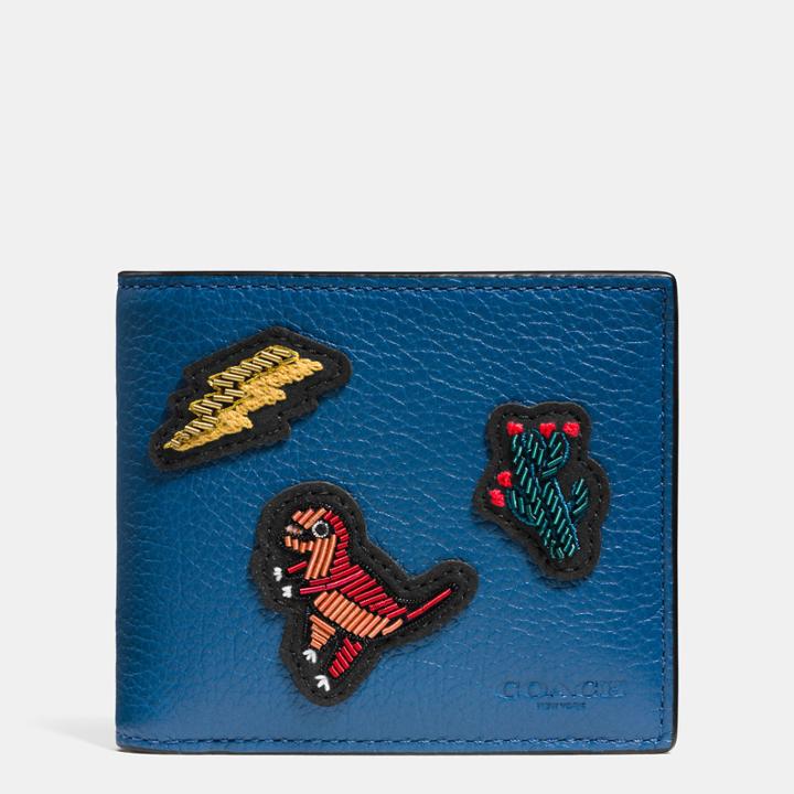 Coach 3-in-1 Wallet In Grain Leather With Patches