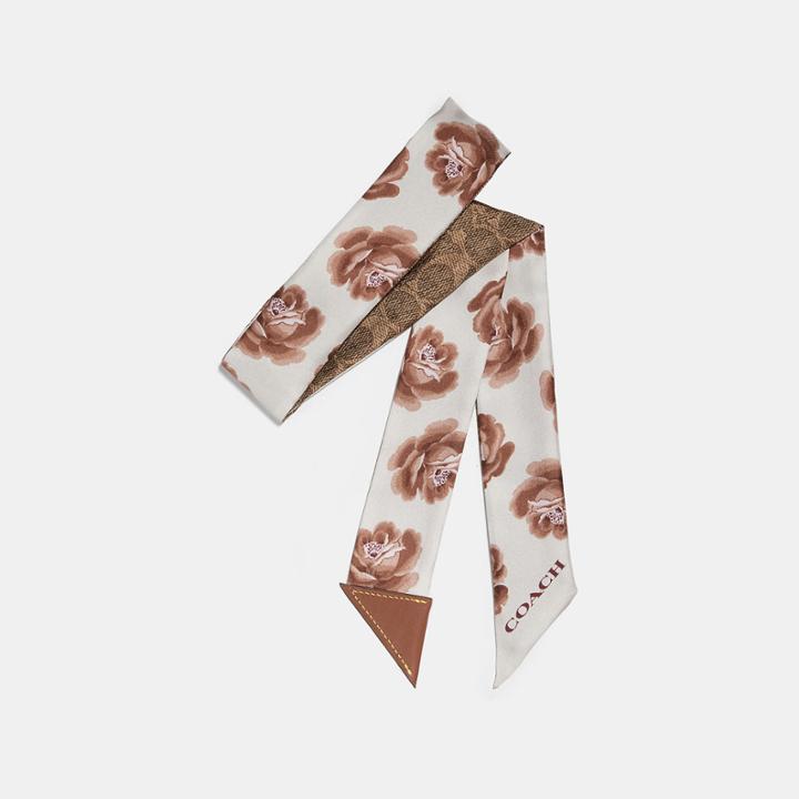 Coach Rose Skinny Scarf