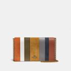 Coach Callie Foldover Chain Clutch With Patchwork Stripes
