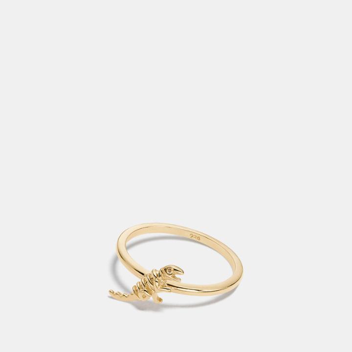 Coach Mini 18k Gold Plated Rexy Ring