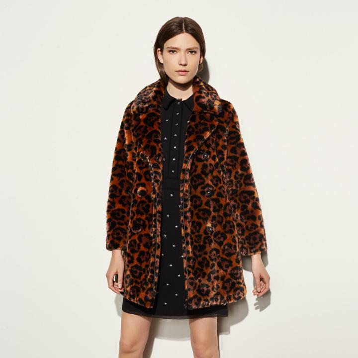 Coach Wild Beast Faux Fur Coat