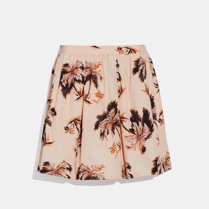 Coach Palm Tree Print Mini Skirt
