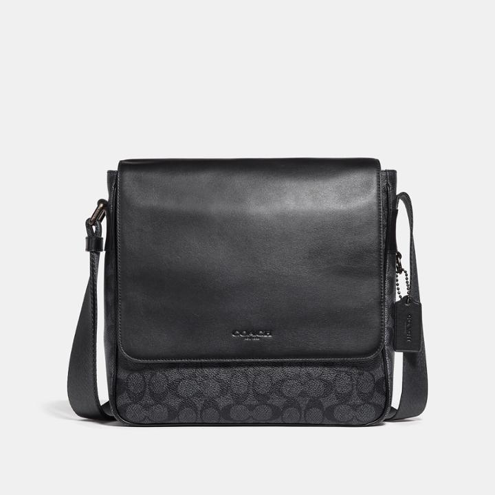 Coach Metropolitan Map Bag In Signature Canvas