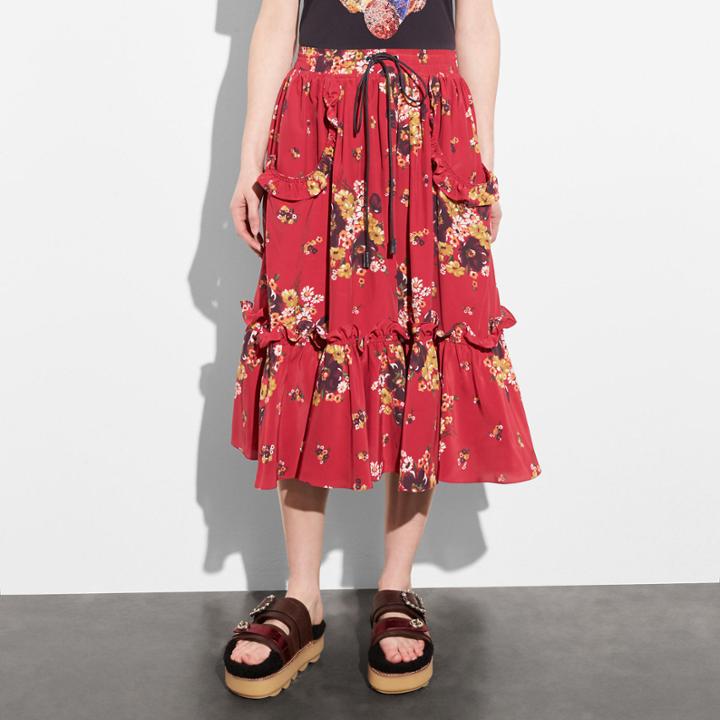 Coach Daisy Bouquet Ruffle Skirt